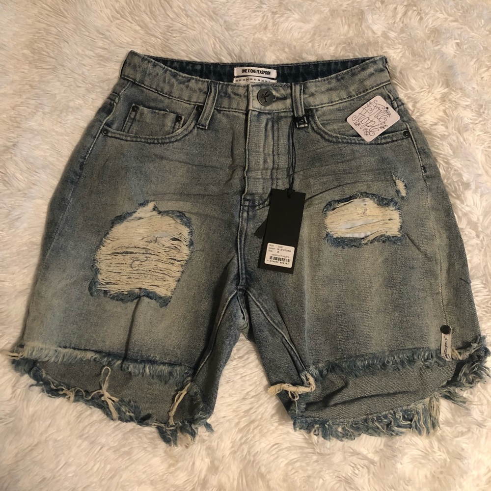 NWT One Teaspoon Clean Legend High Waist Mom Short